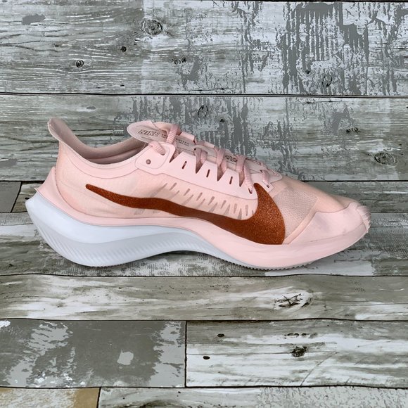 Nike Zoom Gravity Sparkle Running Shoes Pink/Metallic Bronze Womens Size 9 - Picture 3 of 10